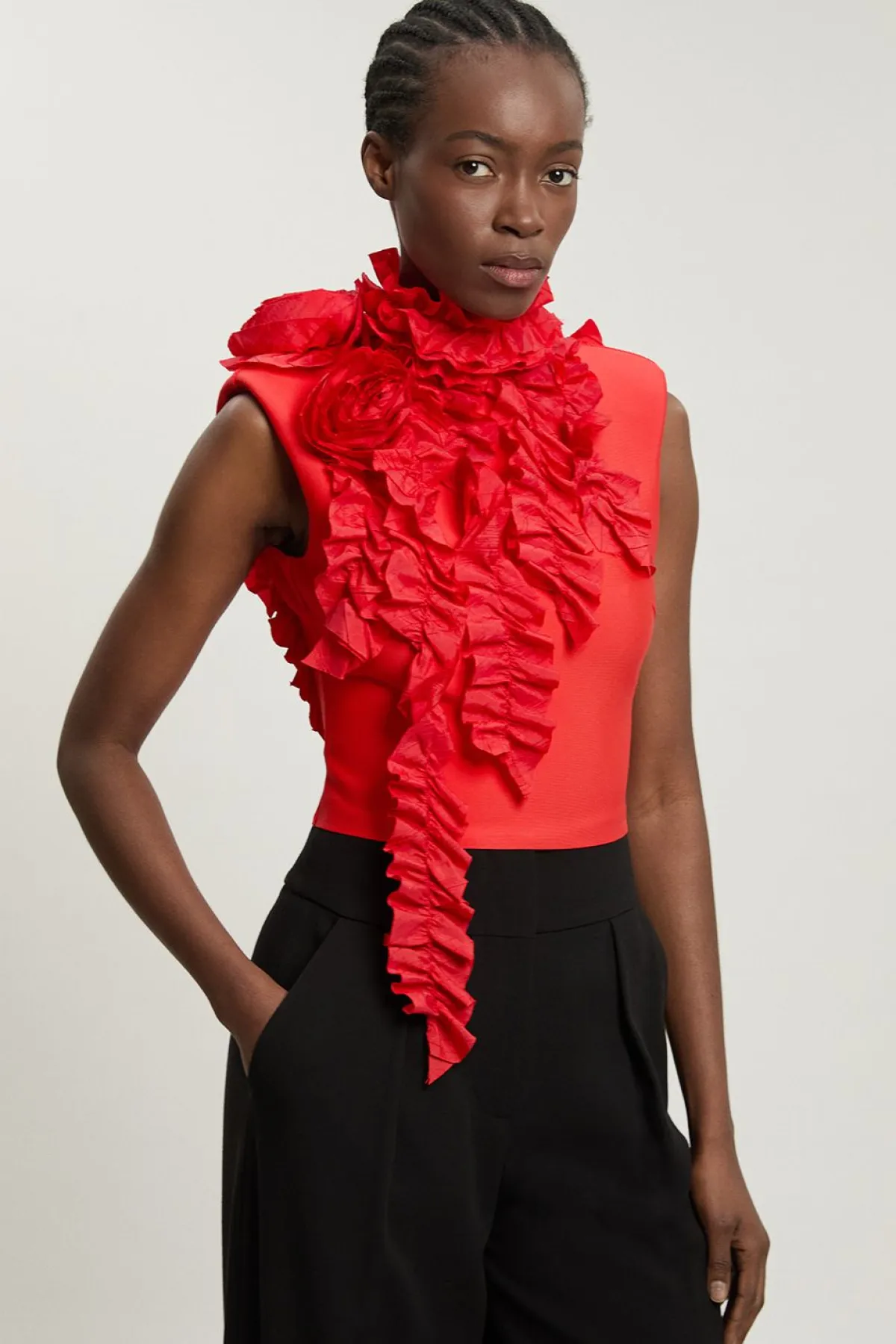 KarenMillen Haut En Maille Bandage Avec Détail Rosace Tissée<Femme Pulls Et Gilets|Toutes Les Mailles