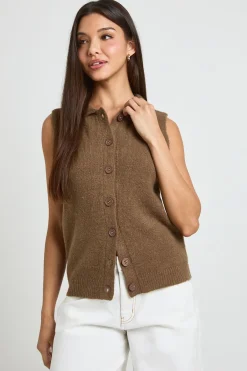 boohoo Haut En Maille Douce À Col Et Boutonnage Intégral<Femme Pulls Et Gilets|Toutes Les Mailles