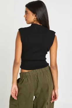 Haut En Maille À Détail Boutonné