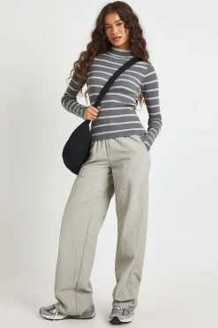 boohoo Haut en maille à manches longues rayé<Femme Pulls Et Gilets|Toutes Les Mailles