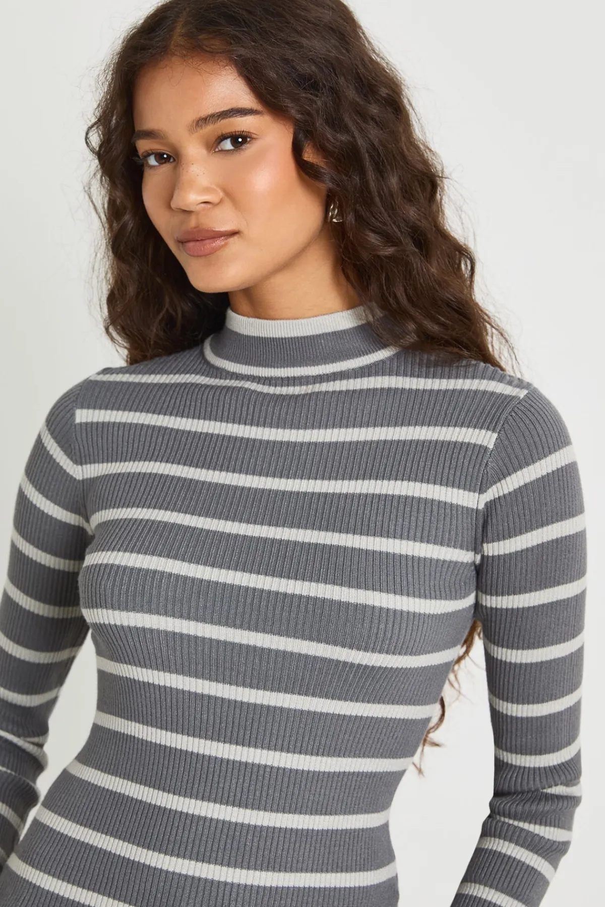 boohoo Haut en maille à manches longues rayé<Femme Pulls Et Gilets|Toutes Les Mailles
