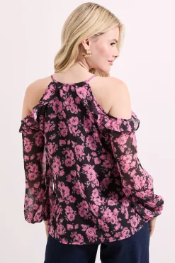 Dorothy Perkins Haut en Mousseline Imprimé avec Détails Volantés<Femme Tops D’Automne|Tops