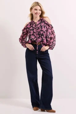 Dorothy Perkins Haut en Mousseline Imprimé avec Détails Volantés<Femme Tops D’Automne|Tops