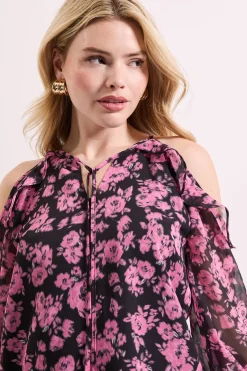Dorothy Perkins Haut en Mousseline Imprimé avec Détails Volantés<Femme Tops D’Automne|Tops