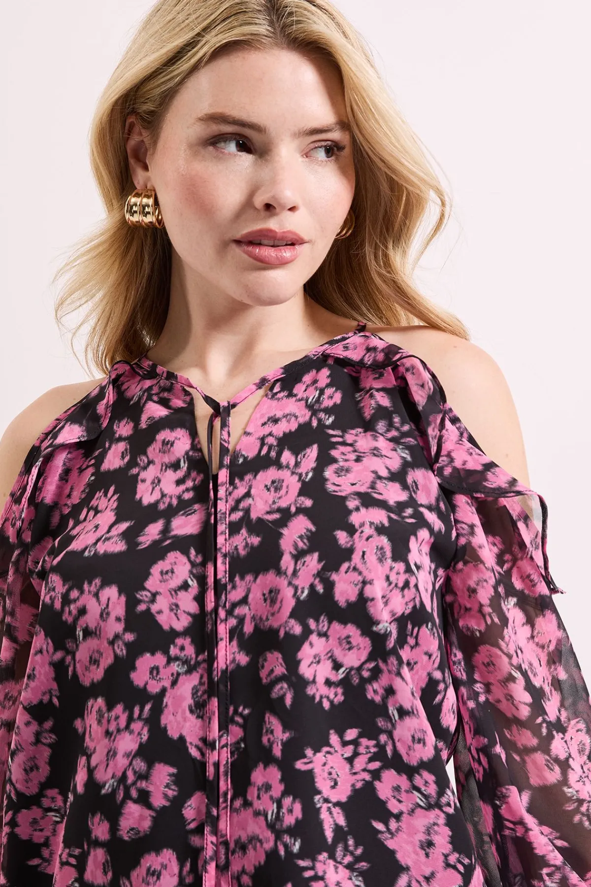 Dorothy Perkins Haut en Mousseline Imprimé avec Détails Volantés<Femme Tops D’Automne|Tops