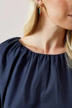 Haut en Popeline de Coton à Manches Bouffantes Petite
