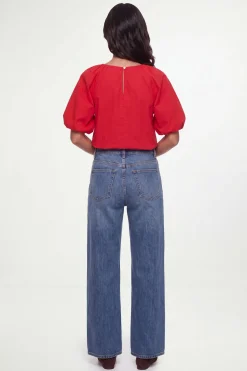 Wallis Haut en Popeline de Coton à Manches Bouffantes<Femme Tops