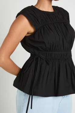 boohoo Haut En Popeline Froncé Grande Taille<Femme Tops