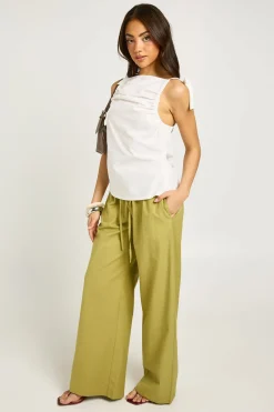 boohoo Haut En Popeline À Épaules Nouées<Femme Tops