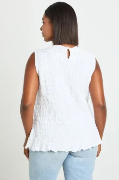 boohoo Haut En Seersucker Texturé Grande Taille<Femme Tops