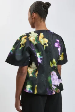 KarenMillen Haut En Sergé À Imprimé Fleuri Grande Taille<Femme Tops D’Automne|Tops