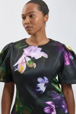 KarenMillen Haut En Sergé À Imprimé Fleuri Grande Taille<Femme Tops D’Automne|Tops
