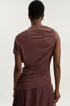Haut en Tencel à Détails Froncés