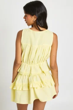 boohoo Haut En Tissu Gaze À Col En V Et Taille Froncée<Femme Tops