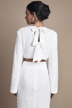 Coast Haut en Velours à Sequins avec Nœud au Dos<Femme Tops