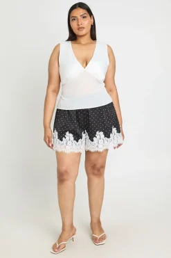 Haut Fluide Grande Taille En Satin À Décolleté Plongeant Cache-cœur