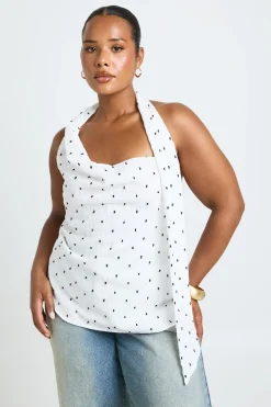 Haut Foulard À Pois Grande Taille