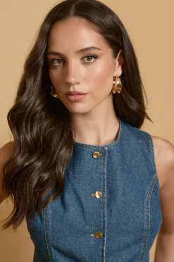 Oasis Haut Gilet En Denim<Femme Tailleurs|Denim