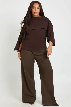 Haut Grande Taille Avec Superposition Cape