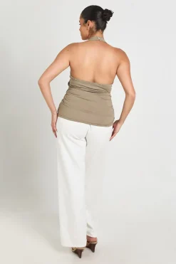 Haut Grande Taille Col Bénitier Dos Nu Avec Détails Cloutés