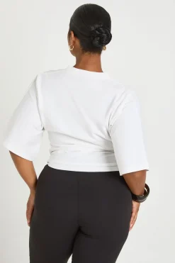 Haut Grande Taille Col V Taille Cintrée