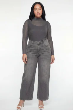 boohoo Haut Grande Taille 2-en-1 Superposé À Col Montant Et Manches Longues<Femme Tops