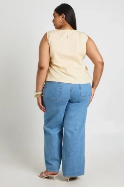 boohoo Haut Grande Taille À Liens Latéraux<Femme Tops