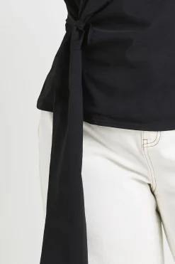 boohoo Haut Grande Taille À Manches Longues Avec Nœud Noué<Femme Tops
