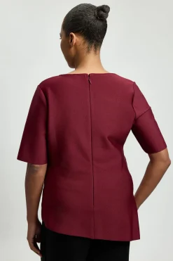KarenMillen Haut Grande Taille À Manches Longues Asymétrique Effet Bandage<Femme Tops
