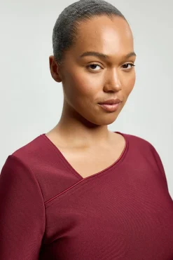 KarenMillen Haut Grande Taille À Manches Longues Asymétrique Effet Bandage<Femme Tops