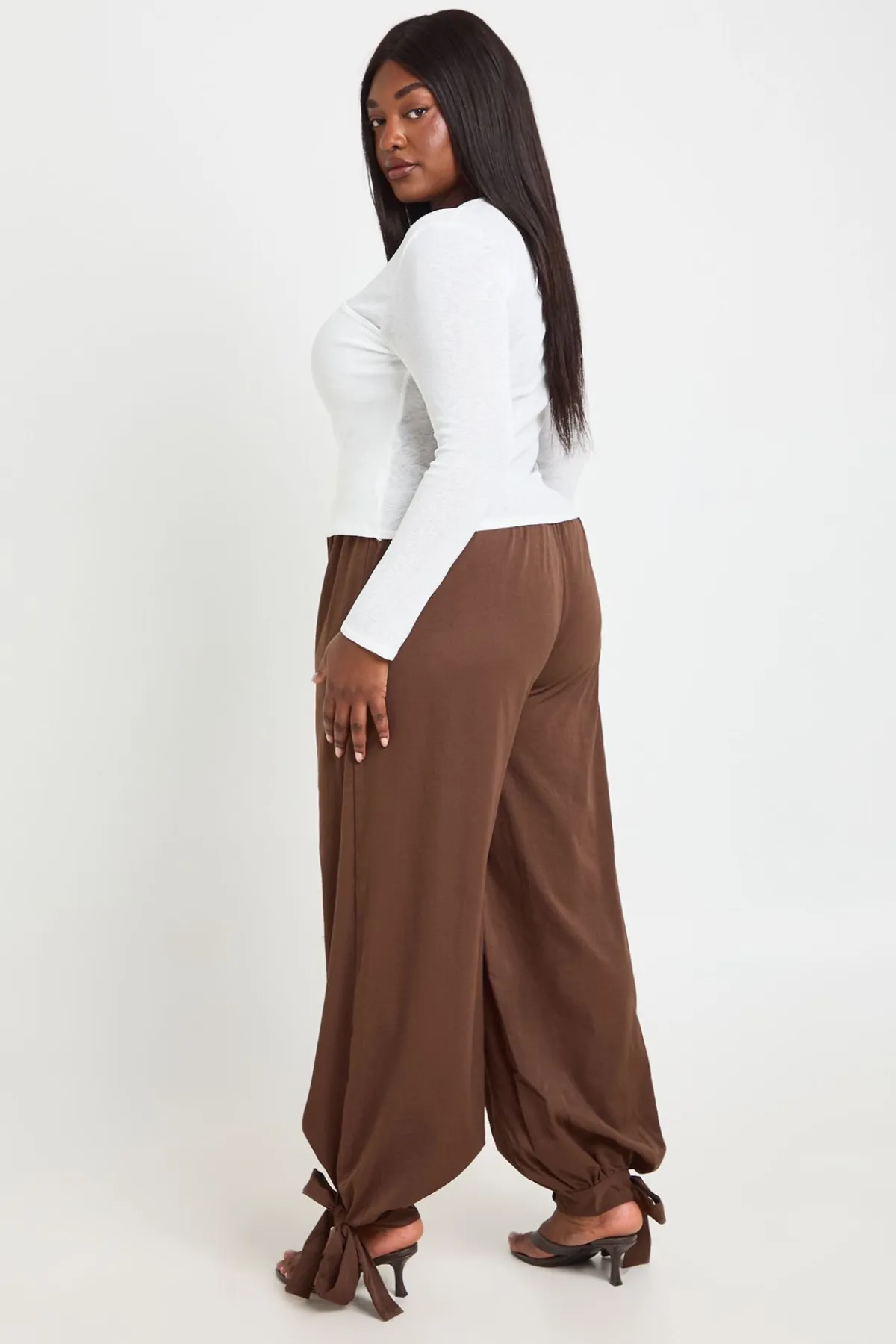boohoo Haut Grande Taille À Manches Longues Double Épaisseur Avec Détail Torsadé<Femme Tops