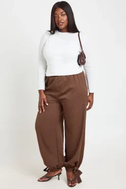 boohoo Haut Grande Taille À Manches Longues Double Épaisseur Avec Détail Torsadé<Femme Tops