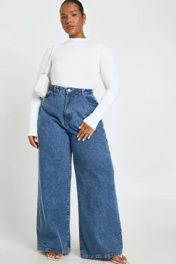 boohoo Haut Grande Taille À Manches Longues Effet Seconde Peau<Femme Tops