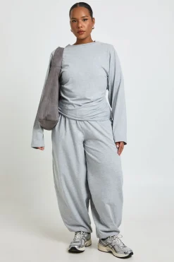 boohoo Haut Grande Taille À Manches Longues Avec Épaulettes Et Fronces Latérales<Femme Tops