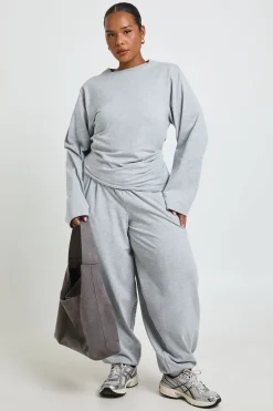 boohoo Haut Grande Taille À Manches Longues Avec Épaulettes Et Fronces Latérales<Femme Tops
