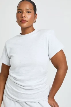 Haut Grande Taille À Épaulettes Et Buste Froncé