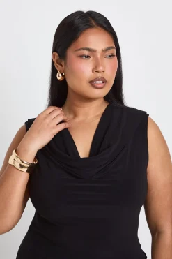 boohoo Haut Grande Taille Sans Manches À Col Bénitier<Femme Tops