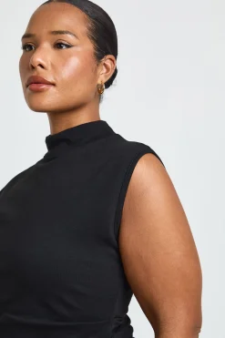 boohoo Haut Grande Taille Taille Froncée Ourlet Asymétrique<Femme Tops