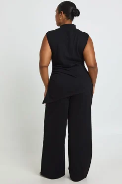 boohoo Haut Grande Taille Taille Froncée Ourlet Asymétrique<Femme Tops