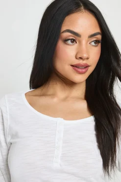 Haut Henley Transparent En Coton Slub