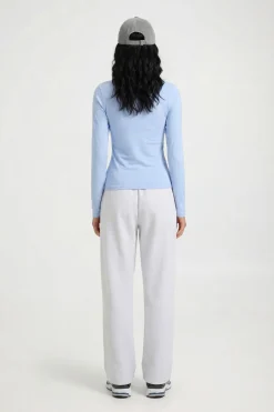Haut Henley Transparent En Jersey Flammé