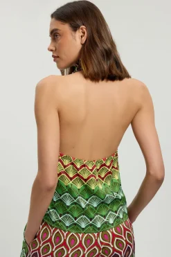 Haut À Imprimé Multiple Avec Détail De Finition En Viscose Satinée