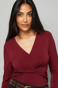 Wallis Haut Jersey Petite à Détail Torsadé Devant<Femme Tops