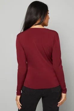 Wallis Haut Jersey Petite à Détail Torsadé Devant<Femme Tops