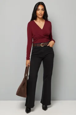 Wallis Haut Jersey Petite à Détail Torsadé Devant<Femme Tops