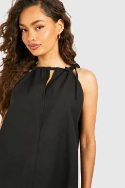 boohoo Haut à l'aspect lin à fines bretelles<Femme Tops