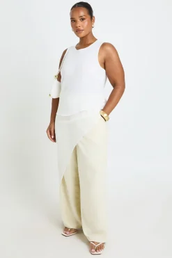 boohoo Haut Long Asymétrique À Ourlet Superposé Grande Taille<Femme Tops