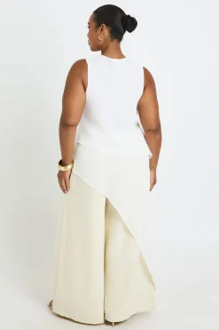 boohoo Haut Long Asymétrique À Ourlet Superposé Grande Taille<Femme Tops
