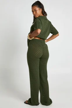 Haut Long Au Crochet Et Pantalon Large
