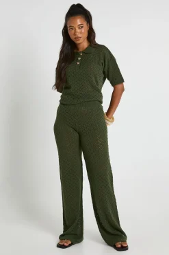 Haut Long Au Crochet Et Pantalon Large